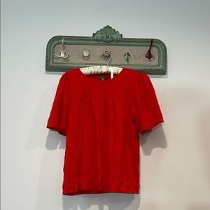 Lilla P Vibrant Red Short Sleeve babydoll T-shirt cotton modal women’s XS new